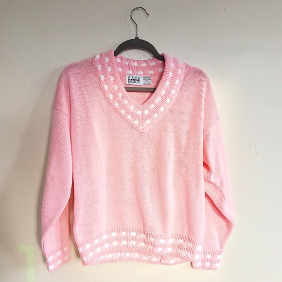 🌸Rosy Pink Cotton Knit Sweater - Picture 4 of 5